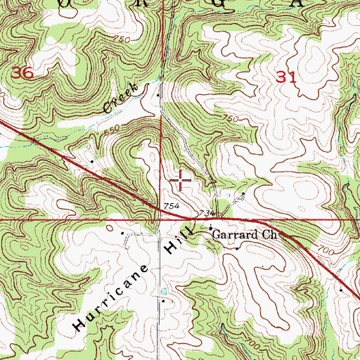 Topographic Map of Garrard Church, IN