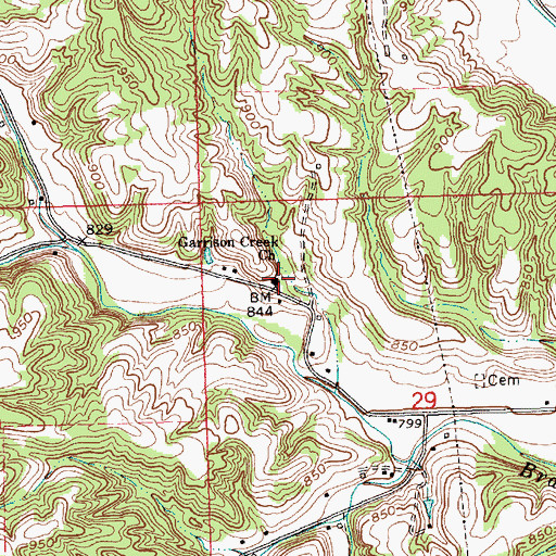 Topographic Map of Garrison Creek Church, IN
