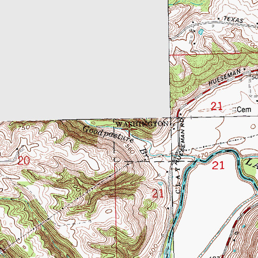 Topographic Map of Goodpasture Branch, IN