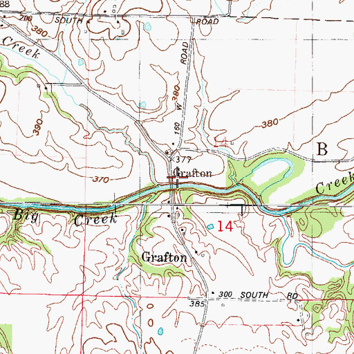 Topographic Map of Grafton, IN
