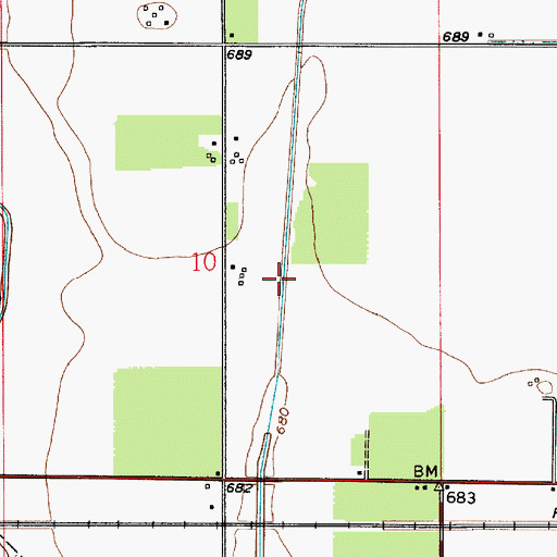 Topographic Map of Hannon Ditch, IN