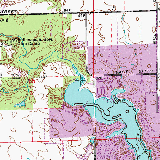 Topographic Map of Hinkle Creek, IN
