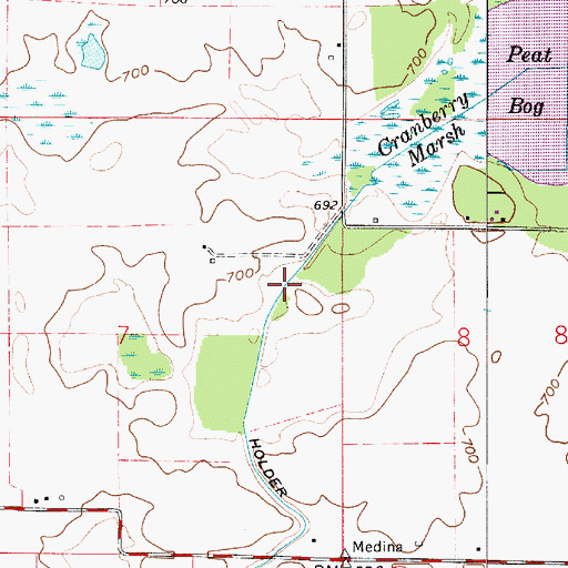 Topographic Map of Holder Ditch, IN