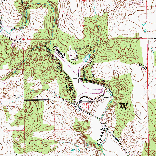 Topographic Map of Hollybrook Lake, IN