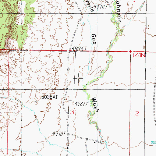 Topographic Map of Eightmile Gap, AZ