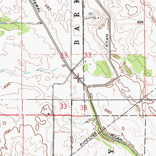 Topographic Map of Iliff Slough Lateral, IN