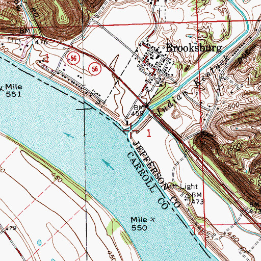 Topographic Map of Indian Kentuck Creek, IN