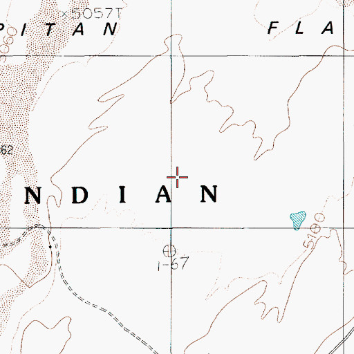 Topographic Map of El Capitan Flat, AZ