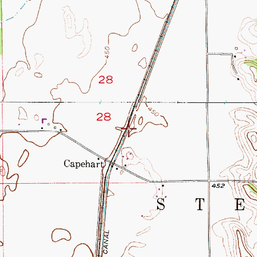 Topographic Map of Killion Canal, IN