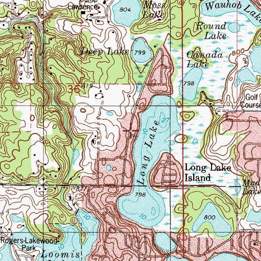 Topographic Map of Lake View, IN