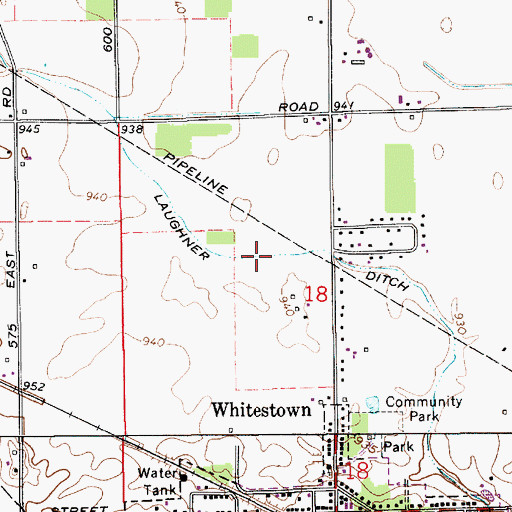 Topographic Map of Laughner Ditch, IN
