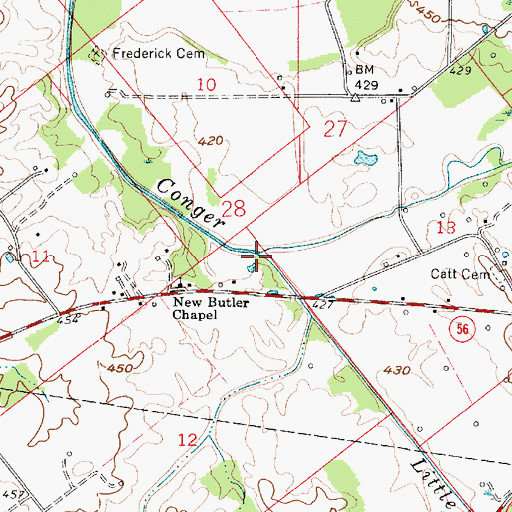 Topographic Map of Little Conger Creek, IN