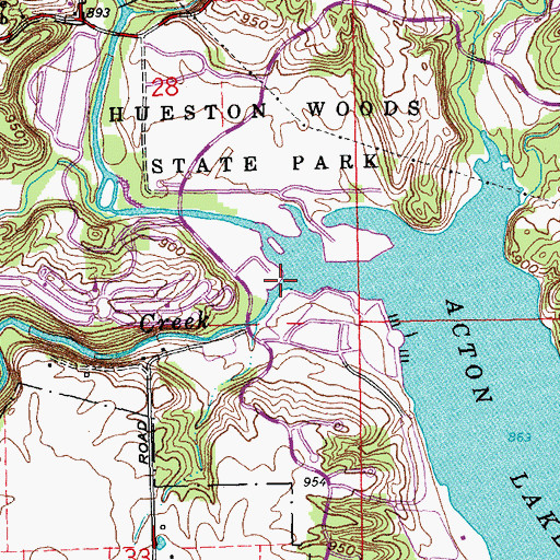 Topographic Map of Little Four Mile Creek, OH