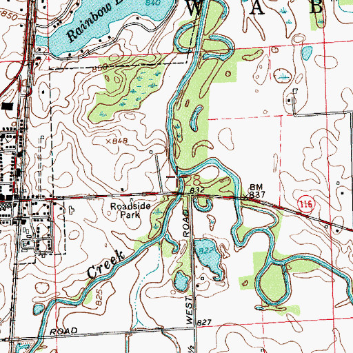 Topographic Map of Loblolly Creek, IN
