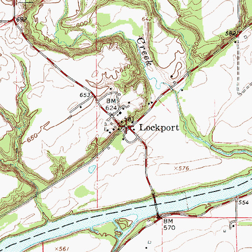 Topographic Map of Lockport, IN