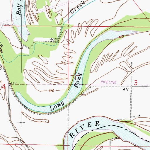 Topographic Map of Long Pond, IN