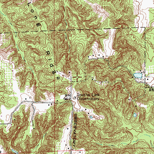 Topographic Map of Long Ridge, IN