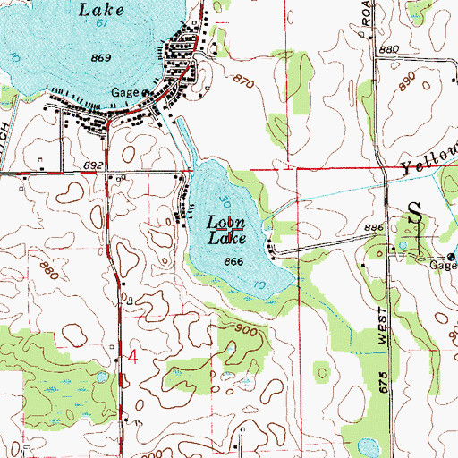 Topographic Map of Loon Lake, IN