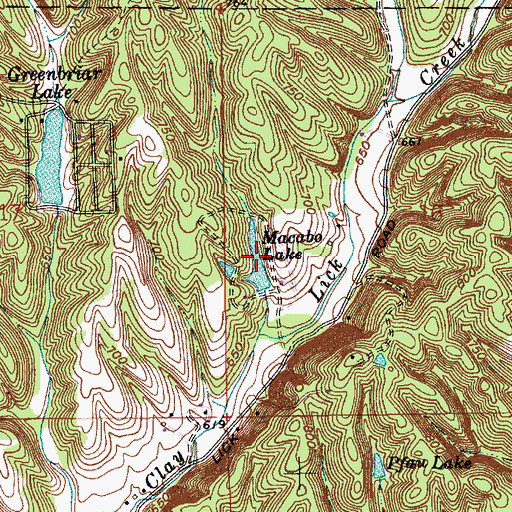 Topographic Map of Macabo Lake, IN