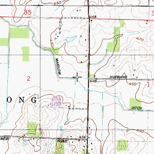 Topographic Map of Maidlow Ditch, IN