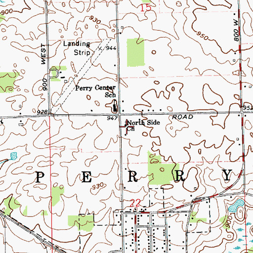 Topographic Map of North Side Church, IN