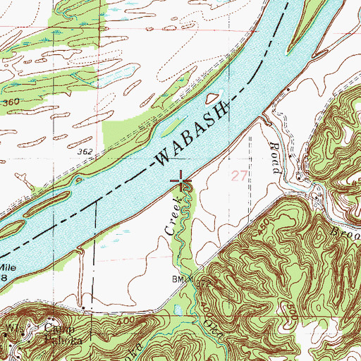 Topographic Map of Pahoka Creek, IN