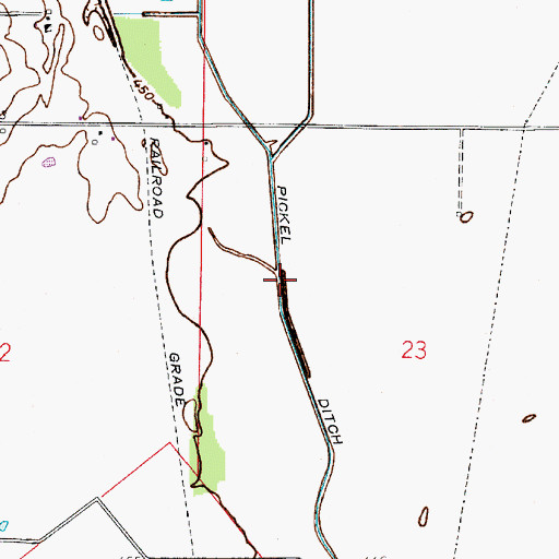 Topographic Map of Pickel Ditch, IN