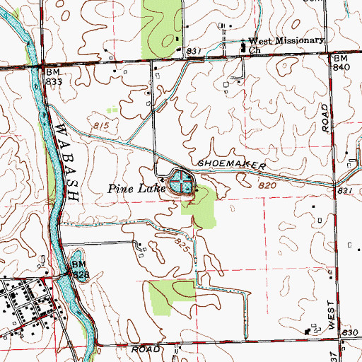 Topographic Map of Pine Lake, IN