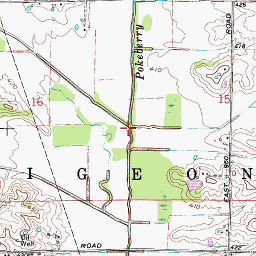 Topographic Map of Robinson Creek, IN