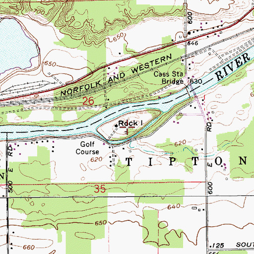 Topographic Map of Rock Island, IN