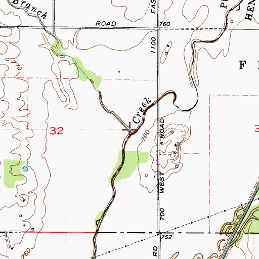 Topographic Map of Sallust Branch, IN
