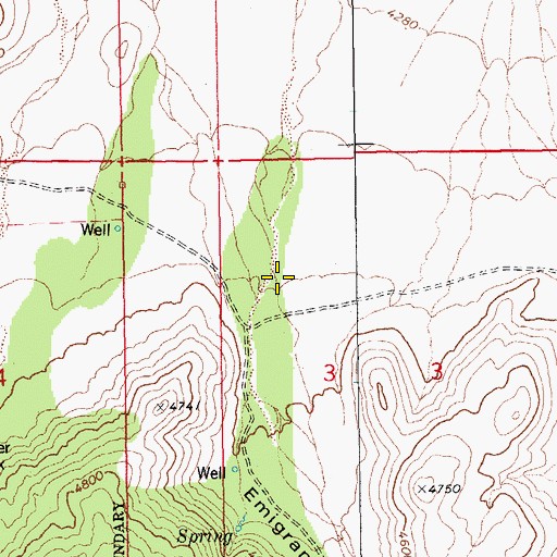 Topographic Map of Emigrant Canyon, AZ