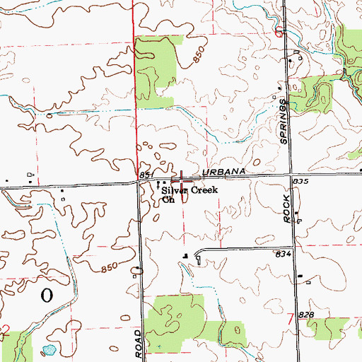 Topographic Map of Silver Creek Church, IN