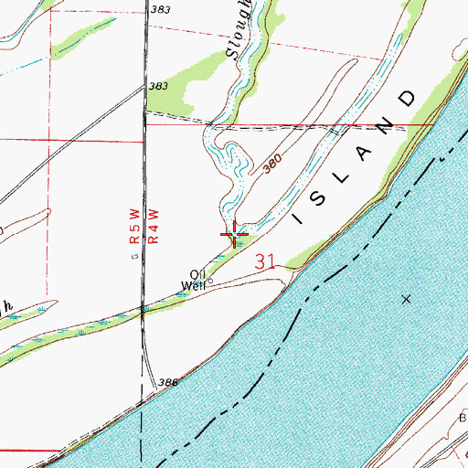 Topographic Map of Slough Creek, IN