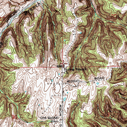 Topographic Map of Spring Branch Church, IN