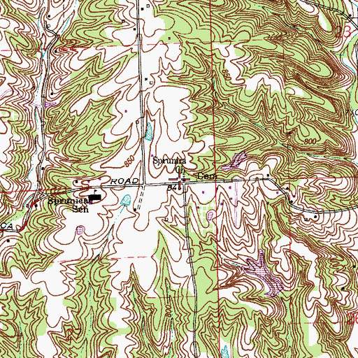 Topographic Map of Sprunica Church, IN