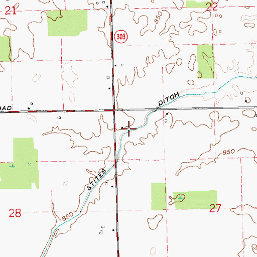Topographic Map of Stites Ditch, IN