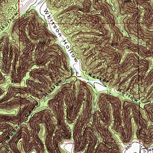 Topographic Map of Sugar Camp Hollow, IN