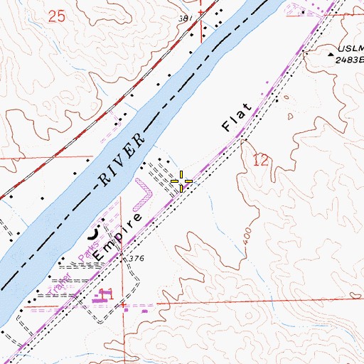 Topographic Map of Empire Flat, AZ