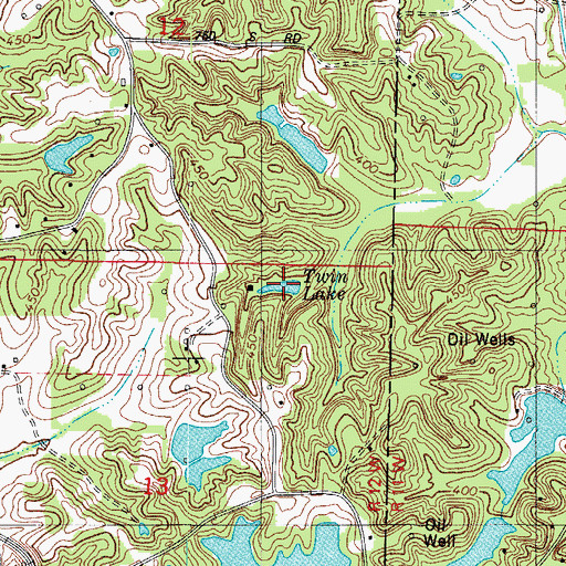 Topographic Map of Twin Lake, IN