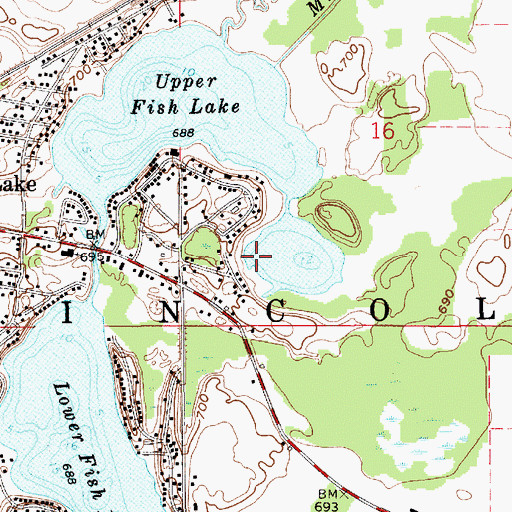 Topographic Map of Upper Fish Lake, IN