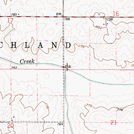 Topographic Map of Upper Sugar Creek, IN