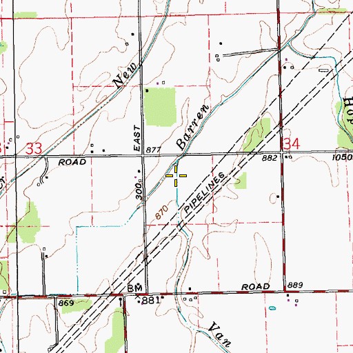 Topographic Map of Van Run, IN