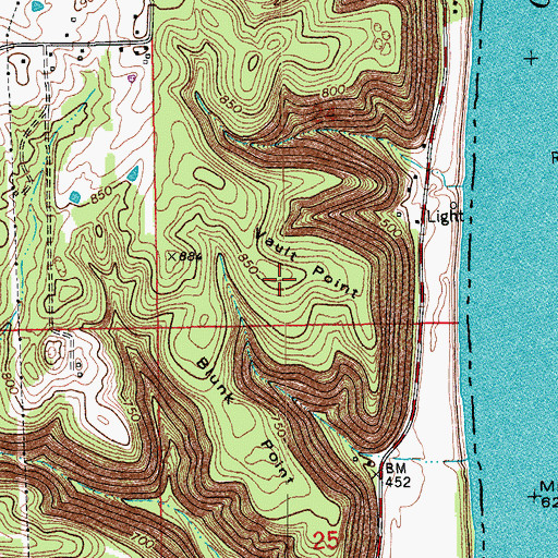 Topographic Map of Vault Point, IN