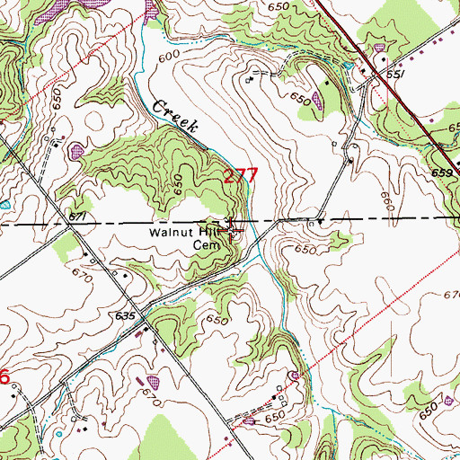 Topographic Map of Beswick Cemetery, IN