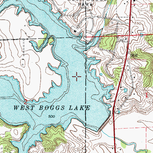Topographic Map of West Boggs Lake, IN