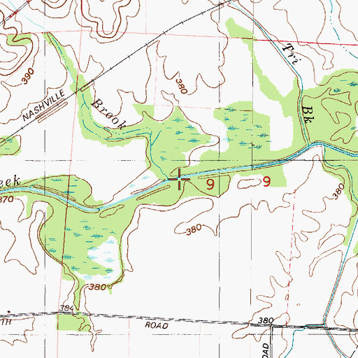 Topographic Map of Wilson Brook, IN