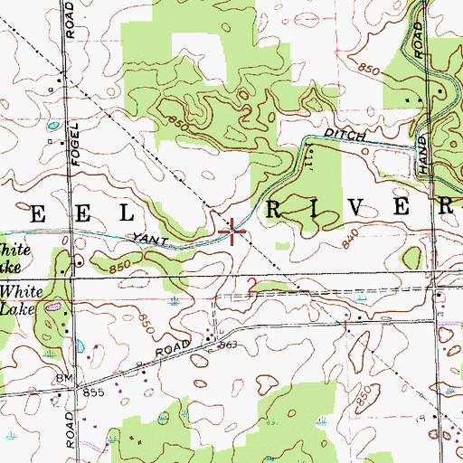 Topographic Map of Yant Ditch, IN