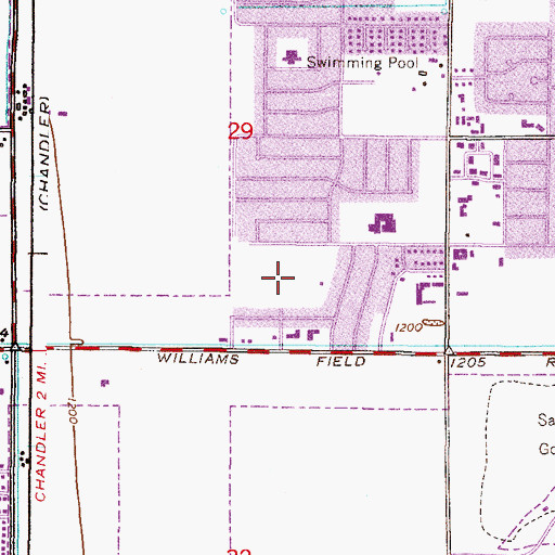 Topographic Map of Arrowhead Meadows Park, AZ