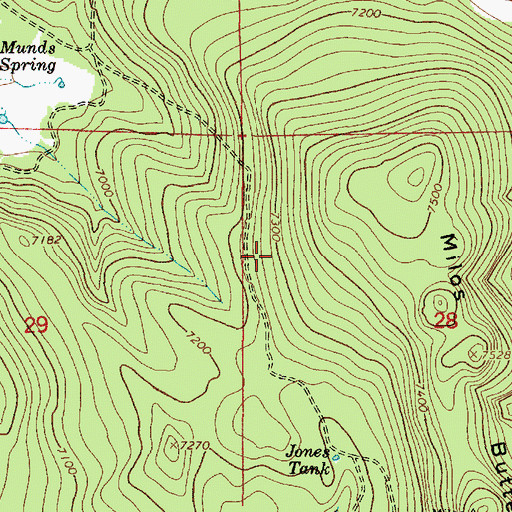 Topographic Map of Coconino National Forest, AZ